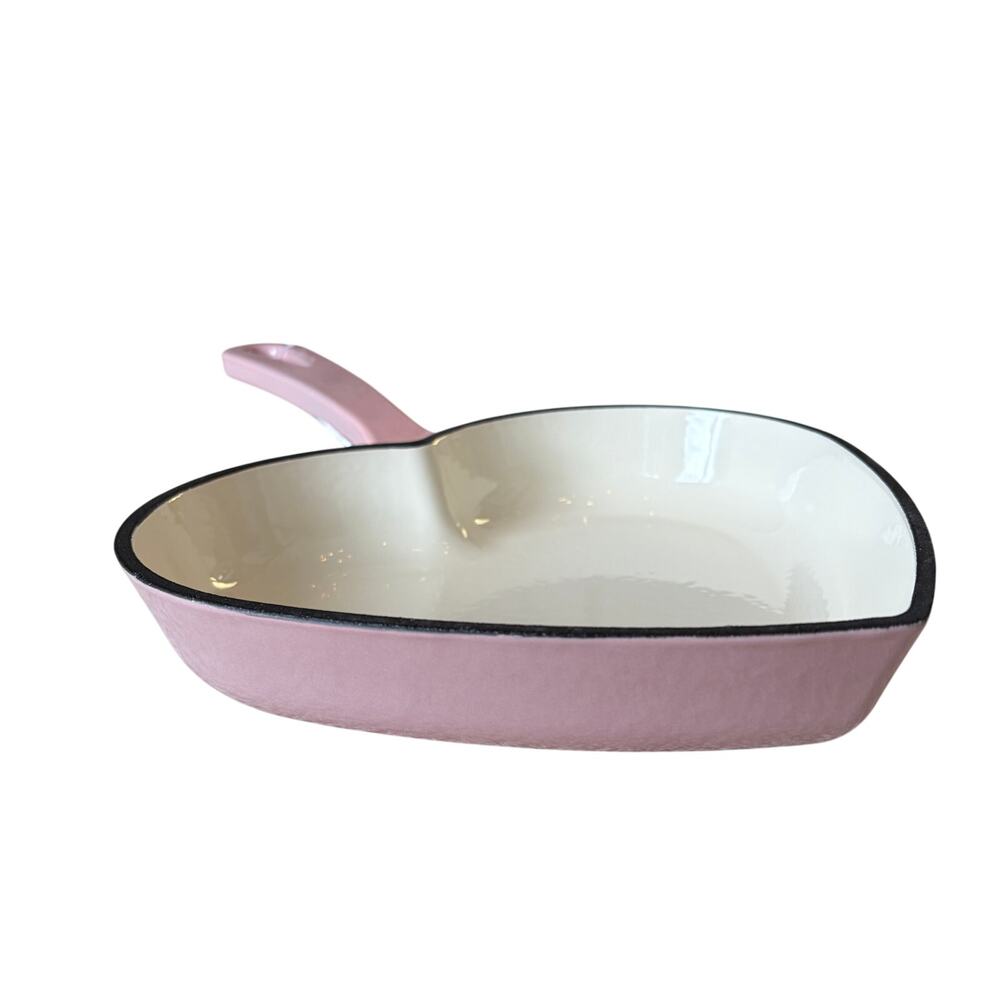 Pink Cast Iron Heart Shaped Skillet  9in Smith & Clark Ironworks Valentine New